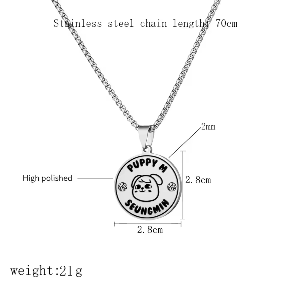 Black - Stray Kids SKZOO Pendant Necklace