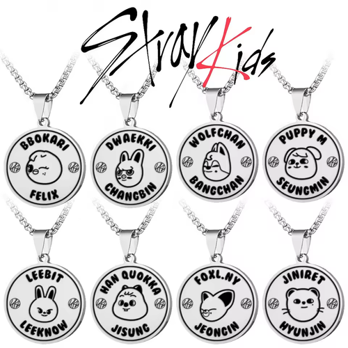 Black - Stray Kids SKZOO Pendant Necklace